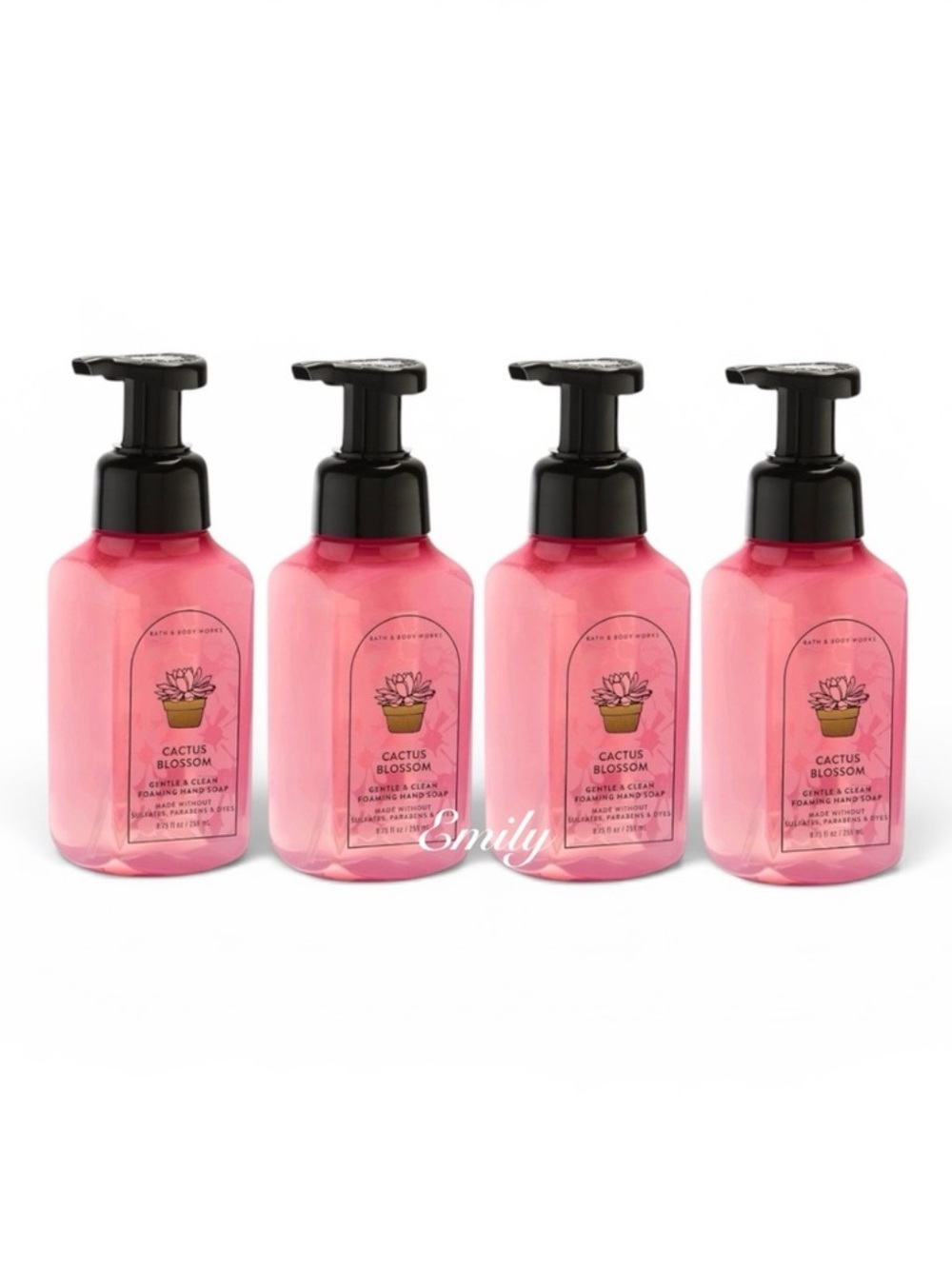 4X Bath & Body Works CACTUS BLOSSOM Foaming Hand Soap 8.75 fl oz Set
